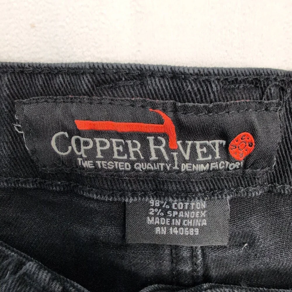 Copper Rivet Black Distressed Skinny‎ Jeans Women's Size 30